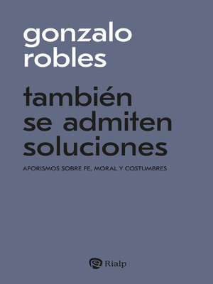 cover image of También se admiten soluciones